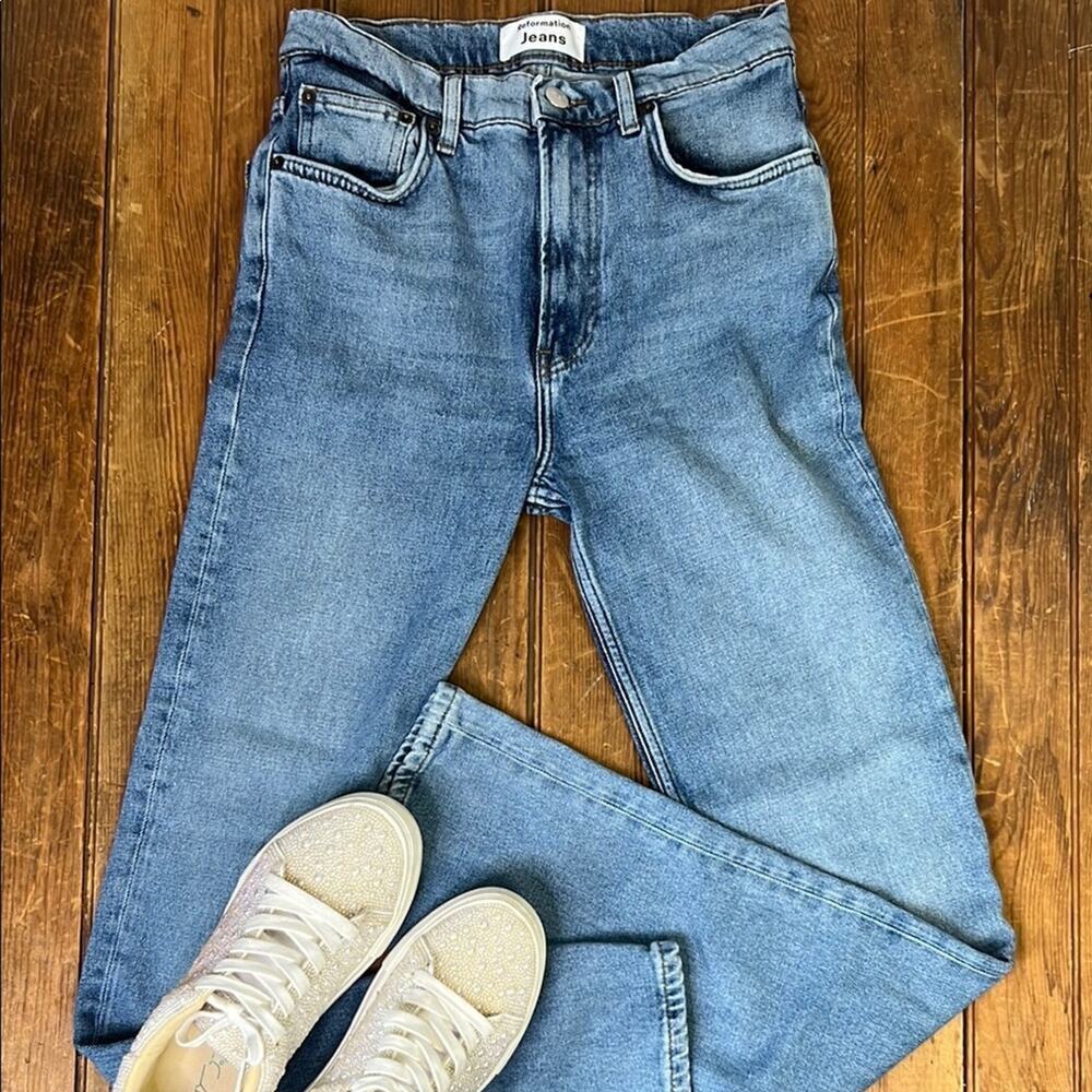 women’s Reformation Jean Liza jean high waist straight wash lanai size 26